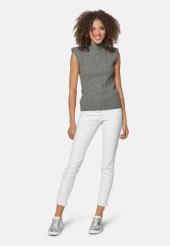 MIT STEHKRAGEN - Strickpullover - Grau Melange