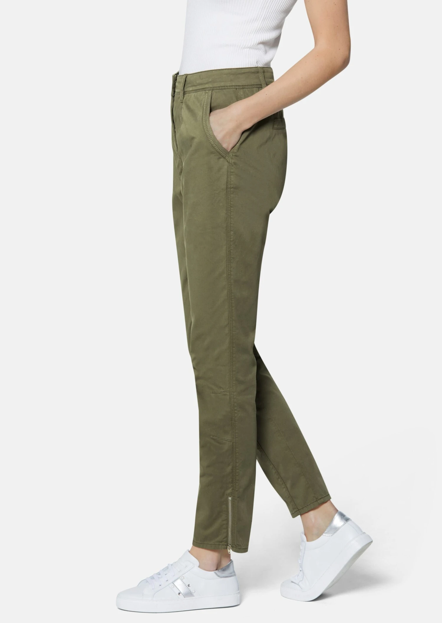 Hose Mit Nachhaltiger Baumwolle Oliv 6 Hose Mit Nachhaltiger Baumwolle Oliv – Bild 4