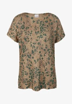 MIT KURZEN ÄRMELN - T-Shirt Print - Camel Multicolor -Madeleine Mode 7716078124cf4c469b7ed9bea1d5c51c
