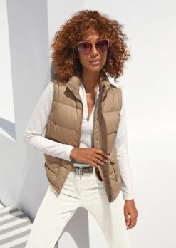 Kurze Steppweste Macchiato -Madeleine Mode 77910d5a4fa2c9b351bd119b17a24682