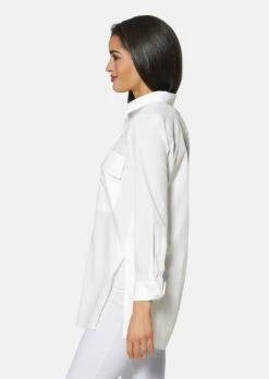 Lässig Langes Baumwoll-Hemd Weiß 11 Lässig Langes Baumwoll-Hemd Weiß -Madeleine Mode 77fd14c54a6a0ddf345463e7335cdc07