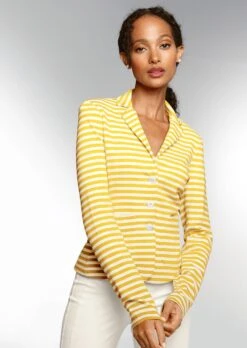 Ringelblazer Gelb / Wollweiß -Madeleine Mode 7acb47fa605cd98b51e2e3e94f2097f1