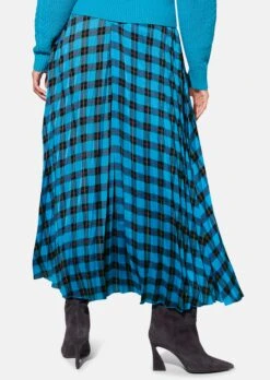 Langer Plissee-Rock In Angesagtem Karo-Dessin Seeblau / Multicolor 10 Langer Plissee-Rock In Angesagtem Karo-Dessin Seeblau / Multicolor -Madeleine Mode 7c897110575720ada35dc905ae3f46cf