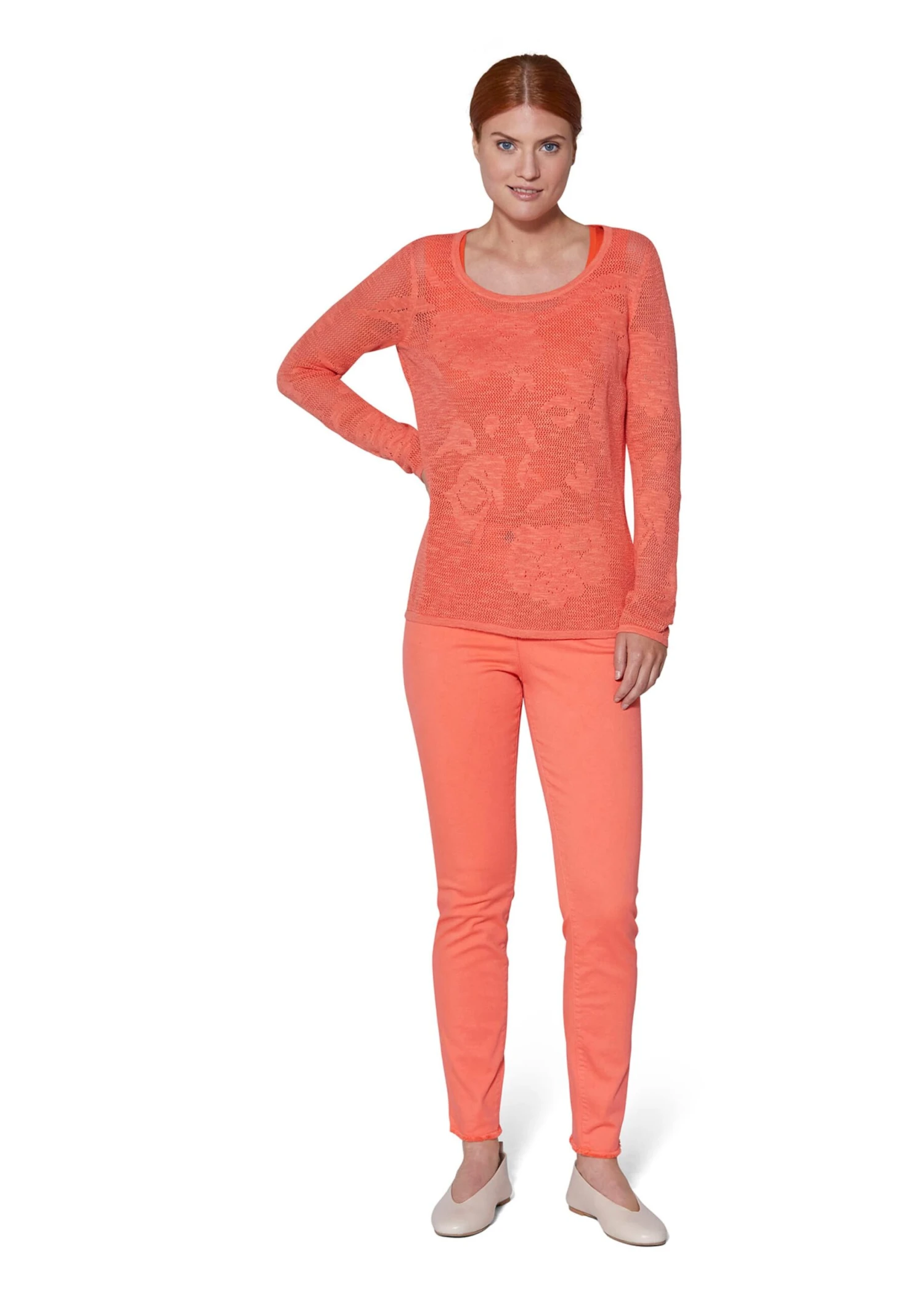 Jeans Mit Feinem Fransensaum Koralle 4 Jeans Mit Feinem Fransensaum Koralle – Bild 2