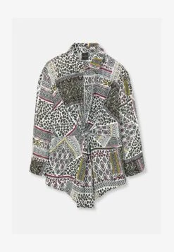 MIT KNOTEN-EFFEKT UND 3/4-ÄRMELN - Hemdbluse - Wollweiß Multicolor -Madeleine Mode 7f14a5b9403a4239b60e2fa4f344f3b2