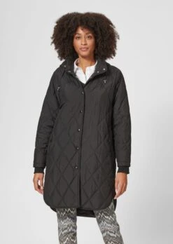 Steppmantel In Oversized-Form Schwarz