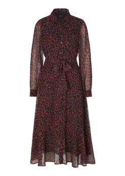 Kleid Im Animal-Look Schwarz / Multicolor