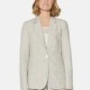 Seersucker-Blazer Wollweiß / Caramel -Madeleine Mode 84c3f3fe4be1ca9f3360c18197d358be