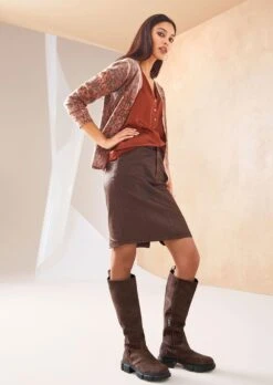 Beschichteter Rock Braun -Madeleine Mode 8510a192b3519aa61d58b5387b0c84b4