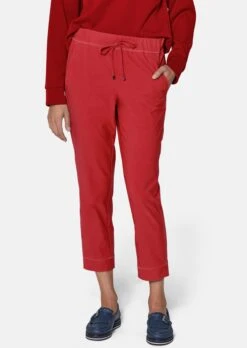 Verkürzte Jogg-Pants Salsarot