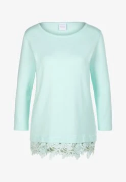 MIT SPITZENSAUM - Strickpullover - Mint -Madeleine Mode 85c55811c4814736bf133986c6babd59