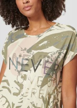 Oversized-Shirt Mit Print Und Dekosteinchen Buttergelb / Multicolor -Madeleine Mode 889576697fd06bd051ba24452fce1c82