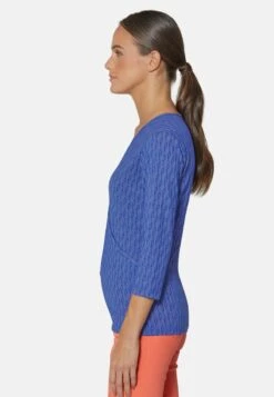 MIT MODISCHER STRUKTUR UND WICKEL OPTIK - Langarmshirt - Pflaumenlila Melange -Madeleine Mode 88d693deb2494aca91ab11963bdbe275