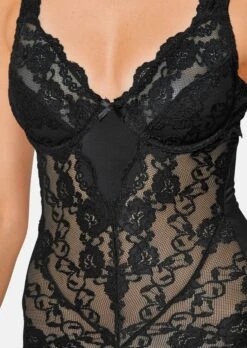 Bügel-Body Mit Spitze Schwarz -Madeleine Mode 89435b26f560cc9f69e1e566b0e14136