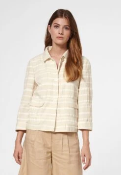 KURZER BOXY - Blazer - Ecru Wollweiß