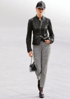 Schlichte Lederjacke Aus Lammnappa Schwarz -Madeleine Mode 89a0dee9c1bf1c9b80d3d27556403b92