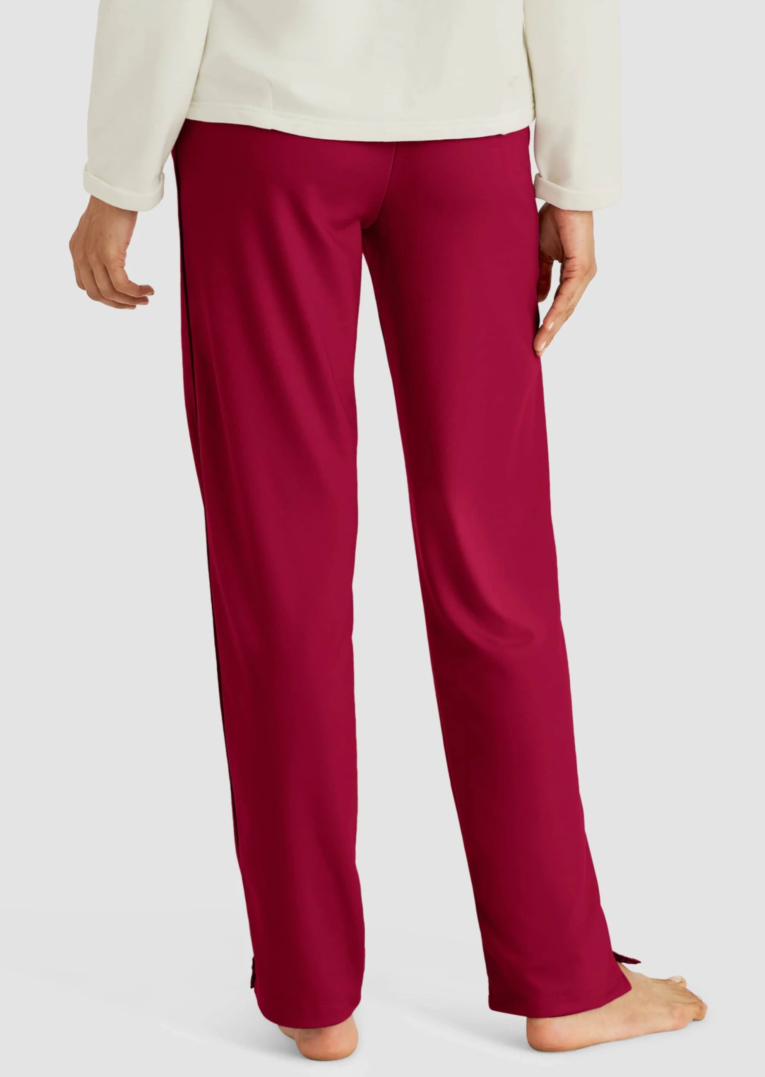 Loungepants Mit Edlem Satinstreifen Himbeerpink 5 Loungepants Mit Edlem Satinstreifen Himbeerpink – Bild 3