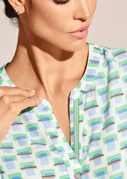 Bluse Grün / Blau / Weiß -Madeleine Mode 8b918f8171794c41d647c7e579956aab