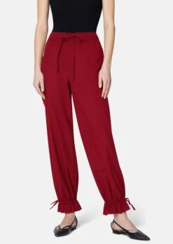 Ceramica-Hose Im Lässigen Joggpants-Style Johannisbeere