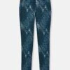 Paisley-Hose In Samtiger Stretch-Qualität Marine