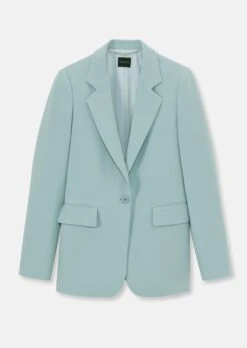 Blazer In Knitterarmer Stretch-Qualität Hellrauchblau -Madeleine Mode 8dc8d13778f2d79875c7b1c4229e564f