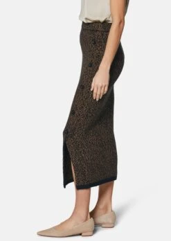 Strickrock In Two-Tone-Effekt Mit Zierknopfleiste Zimt / Schwarz -Madeleine Mode 8dd187deeab876bc7f9d702cccf2a29d