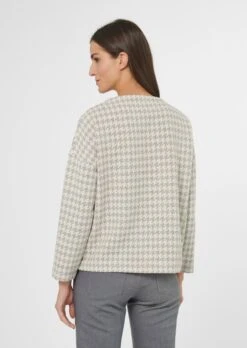 Sweatshirt Mit Pepitamuster Wollweiß / Silbergrau -Madeleine Mode 8e29b82eb2e9bcd87a86d3e56b9d4e17