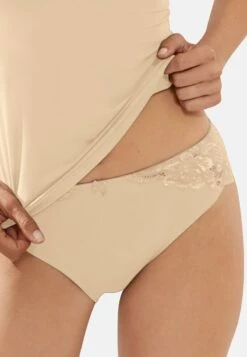 KLASSISCHER SLIP MIT SPITZE - Slip - Champagner