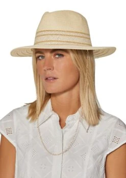 Strohhut Natur / Goldfarben