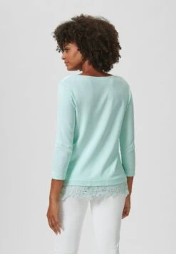 MIT SPITZENSAUM - Strickpullover - Mint -Madeleine Mode 9146190fc8db4c6db1d267f1e357e59a