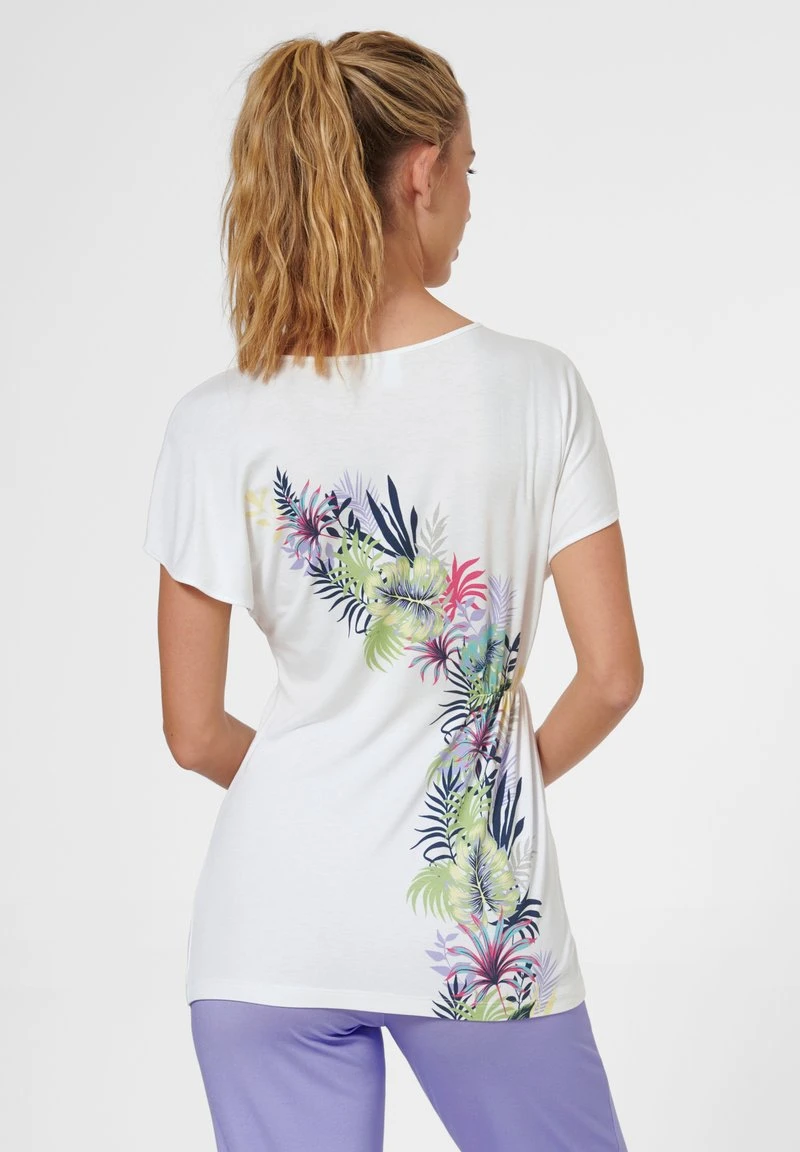 SET MIT EDLEM PRINT - Nachtwäsche Set - Weiß/flieder 4 SET MIT EDLEM PRINT - Nachtwäsche Set - Weiß/flieder – Bild 2