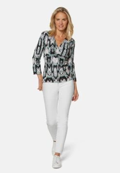 MIT SNAKEPRINT UND 3/4-ÄRMEL - Langarmshirt - Black -Madeleine Mode 930dee08c6ac44e5a21b2d695a5d2b20