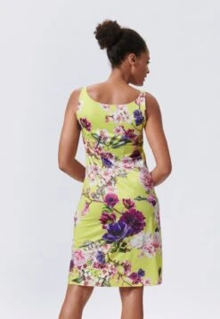 MIT FLORALDRUCK UND WASSERFALL-AUSSCHNITT - Etuikleid - Limone/multicolor -Madeleine Mode 950b4e7240534fbb80ebf920a6ea9836