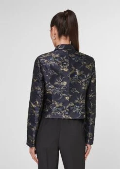 Kurzer Jacquard-Blazer Marine / Multicolor -Madeleine Mode 95e7a94c96dc5f1e83c4c056fe264de9