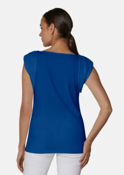 Ärmelloses Shirt Mit U-Boot-Ausschnitt Royalblau -Madeleine Mode 9973713d026ddb746541f11a902e98f7