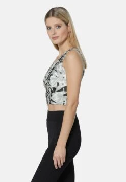 MIT BLÄTTERPRINT - Bustier - Schwarz Eisgrau Multicolor 12 MIT BLÄTTERPRINT - Bustier - Schwarz Eisgrau Multicolor -Madeleine Mode 9c0b7c8883004883a28f32c33f0b2166