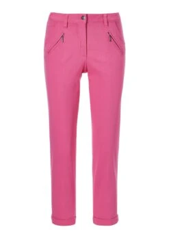 Verkürzte Hose Im Lässigen Chino-Style Erdbeere