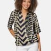 Wickelbluse Mit Muster Oliv / Multicolor