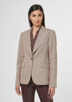 Leicht Taillierter Blazer Espresso / Multicolor