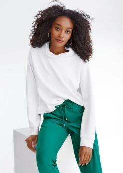 Kapuzen-Sweatshirt In Lässiger Boxy-Form Weiß -Madeleine Mode a01694def6c19667dea04519f8be3e50