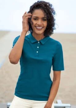Poloshirt Mit Kurzem Ärmel Petrol -Madeleine Mode a0c4a7a57145c170774156d782fcc9c9
