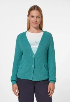 MIT KNÖPFEN - Strickjacke - Helltürkis