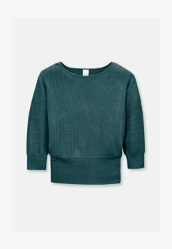 Strickpullover - Botanikgrün Silberfarben -Madeleine Mode a56cb39ba96546ad9edb19d057a66a6c