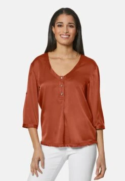 GLÄNZENDE - Bluse - Kupferrot