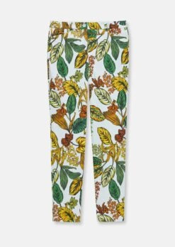 Hose Mit Blattmuster Wollweiß / Multicolor -Madeleine Mode a91887d68d570edd8fbd9a68d2a92e6e