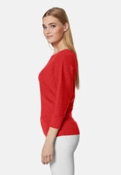 Strickpullover - Rubinrot Silberfarben -Madeleine Mode aa9895a21d8149b785608ca2aa103447