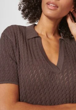 HALBARM AUS AJOUR-STRICK - Poloshirt - Mocca -Madeleine Mode acf457be92e04173be226e1d812d6e0a