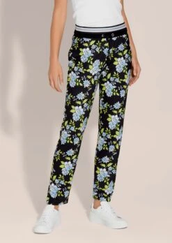 Jogg-Pants Mit Kontrastfarbenem Komfortbund Schwarz / Multicolor