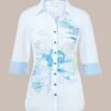 Bluse Weiß / Bleu 1 Bluse Weiß / Bleu -Madeleine Mode b0f199f6dc0abc7627a6871004f5f094