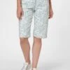 BERMUDA MIT ANIMALPRINT - Jeans Shorts - Wollweiß Pazifik